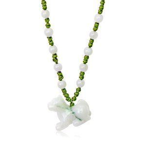 Dog Chinese Zodiac Handmade Jade Necklace Pendant Jade Necklace